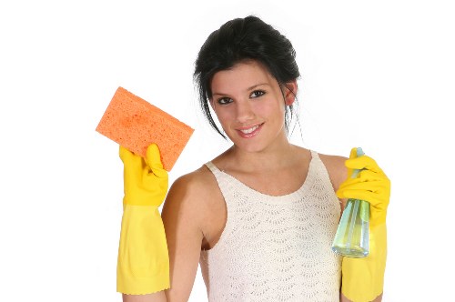 Kitchen surfaces being thoroughly cleaned during a Lewisham deep clean