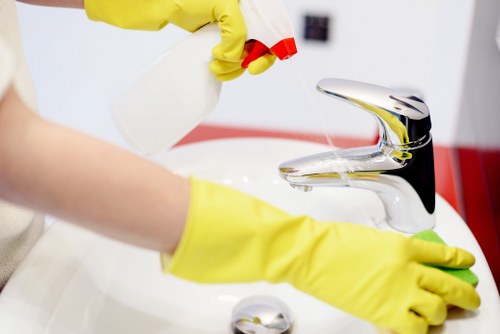 Deep cleaning team preparing a safe and insured cleaning service