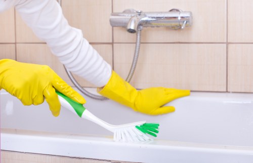 Safety-focused cleaning process with careful handling of equipment and products