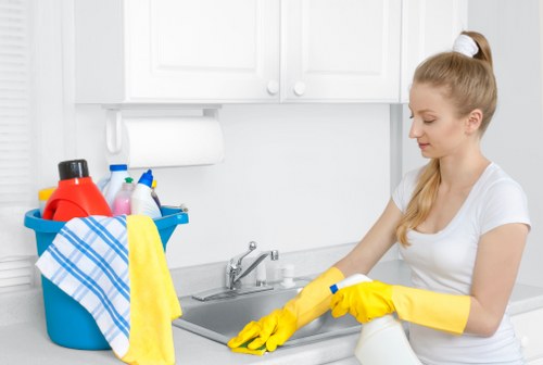 Cleaning different hard floor surfaces in a Lewisham property